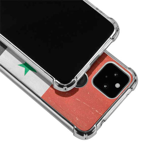Syria Flag Distressed Google Pixel 5a 5G Clear Case